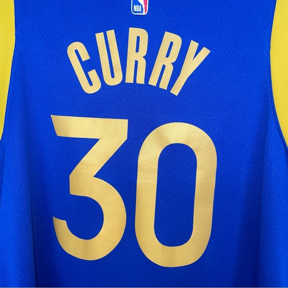 Stephen Curry Golden State Warriors Nike NBA Swingman Jersey Blue Size XL FA20 - Picture 10 of 14
